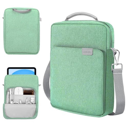 TiMOVO 9-11" Tablet Sleeve Bag Carrying Case with Strap, Bodhi Green | Fits iPad A16 11", Pad Air 11/5th & 4th 10.9", 10th Gen/10.2", Galaxy Tab A11 Plus, Multi-Pocket, Handle, Padded Protection - color: Bodhi Green, size: 9-11