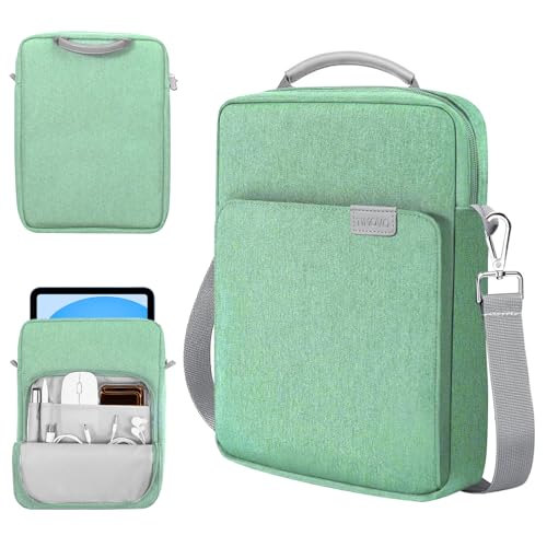 TiMOVO 9-11" Tablet Sleeve Bag Carrying Case with Strap, Bodhi Green | Fits iPad A16 11", Pad Air 11/5th & 4th 10.9", 10th Gen/10.2", Galaxy Tab A11 Plus, Multi-Pocket, Handle, Padded Protection - color: Bodhi Green, size: 9-11
