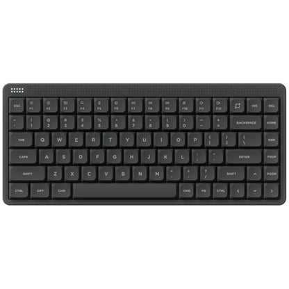 NuPhy Node75 Wireless Mechanical Keyboard, 75% Hot Swappable Custom Low Profile Keyboard, 84 Keys Computer Gaming Keyboards, Supports Touch Gestures, PBT Keycaps, RGB Backlit, Bluetooth/2.4GHz/USB-C - color: Gray, size: Low-Profile Red Nano Switch