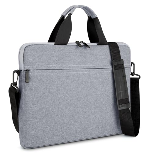 14-15 Inch Laptop Sleeve Bag Carrying Case Protective Computer Cover with Handle Shoulder Strap Compatible with 15 inch MacBook Air M5 M4 M3 M2 Acer ASUS HP Surface Dell Chromebook, Gray - color: Gray, size: 14"-15"