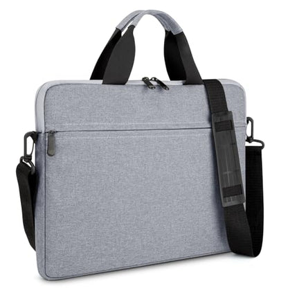 14-15 Inch Laptop Sleeve Bag Carrying Case Protective Computer Cover with Handle Shoulder Strap Compatible with 15 inch MacBook Air M5 M4 M3 M2 Acer ASUS HP Surface Dell Chromebook, Gray - color: Gray, size: 14"-15"