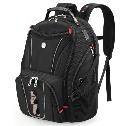 star cloud 17 Inch Travel Laptop Backpack,Business Tech Backpack with USB & Type-C Charging Port,180°TSA Friendly Travel College Work Backpack with Multiple Organizer Pockets for Men - size: 17 INCH-Go