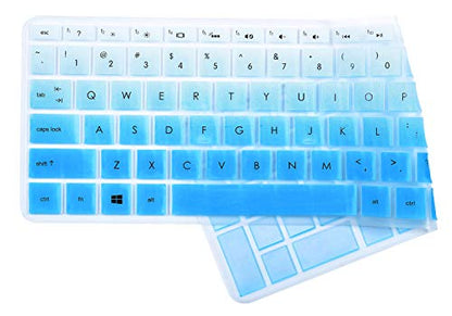 Keyboard Cover Skin Compatible HP Envy x360 15.6" 15-dr1010nr 15m-dr1012dx / HP Pavilion x360 15-BR075NR / HP Pavilion 15-BS 15-BW 15-CC 15-CB 15-CD Keyboard Covers(Omber Sky Blue) - color: Omber Sky Blue