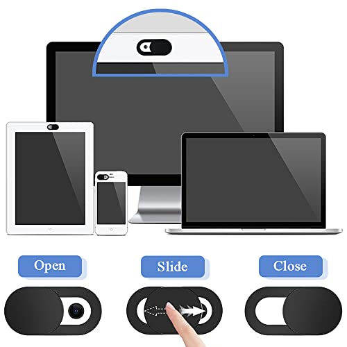 50 Pieces Webcam Cover Slider, 0.027-Inch Ultra Thin Web Camera Protective Privacy Covering Slide Stickers for Computer, Laptop, MacBook Pro/Air, iPhone, Tablet, PC, iPad, iMac