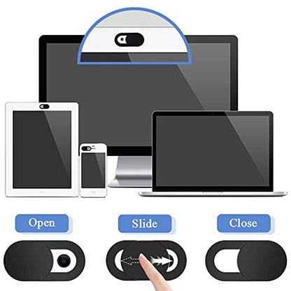 50 Pieces Webcam Cover Slider, 0.027-Inch Ultra Thin Web Camera Protective Privacy Covering Slide Stickers for Computer, Laptop, MacBook Pro/Air, iPhone, Tablet, PC, iPad, iMac