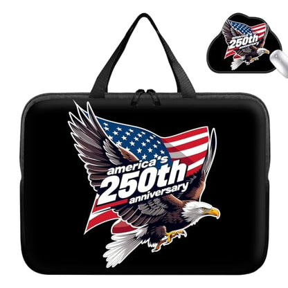 Laptop Bag 10 Inch,Resistant Shockproof Laptop Sleeve Case Protective Cover Carrying Case with Handle Compatible for HP Dell Lenovo Acer Asus Notebook Computer,America 250 Eagle Flag - color: America 250 Eagle Flag, size: 9-10.5 in