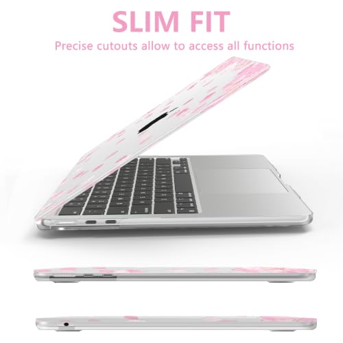 AKIT for MacBook Air 13 inch Case M5 M4 M3 M2 2026-2022, Cherry Blossom | A3449 A3240 A3113 A2681, Vivid Pattern Hard Shell Laptop Case+Screen Protector+Keyboard Cover for MacBook Air 13.6 inch - color: Cherry Blossom