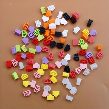 RJ45 dust Cover 100 PCS Ethernet Hub Port RJ45 Anti Dust Cover Cap Protector Plug Female Jack Connector Silicone Dustplug(Clear) - color: Clear