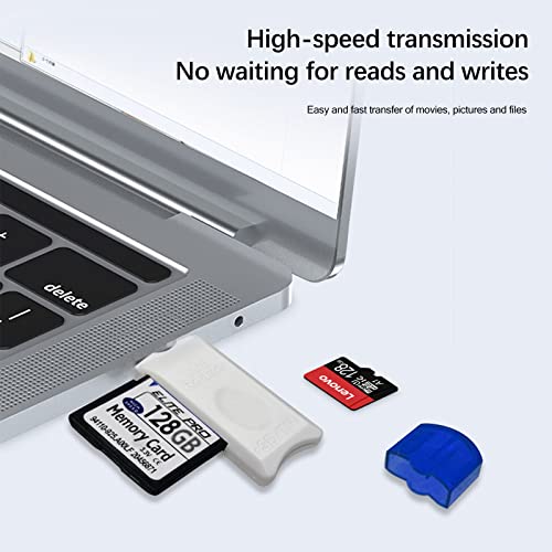 4 Pack USB SD Card Reader for PC, Micro SD Card to USB Adapter, Camera Memory Card Reader for Laptop