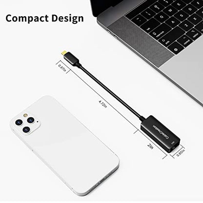 CableCreation USB C to 2.5G Ethernet Adapter, USB C 3.1 to RJ45 2.5 Gigabit LAN Thunderbolt 3, Compatible with MacBook Pro MacBook Air iPad Pro Surface Pro 7 Dell XP15 13 Chromebook Windows Mac OS - style: 2.5Gbps
