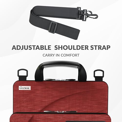 11-11.6 Inch Always-on Chromebook Protective Hard Shell Case Cover with Pouch and Shoulder Strap, Fits MacBook Neo 13 inch - color: Deep Red
