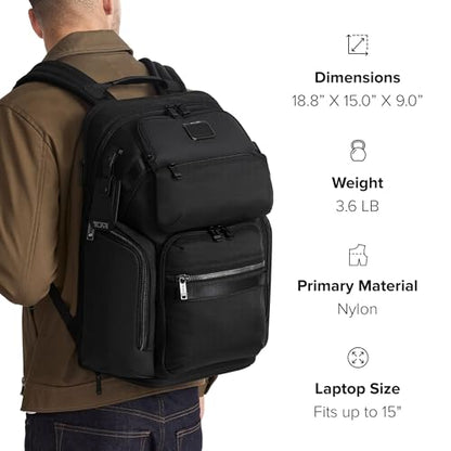 TUMI - Alpha Bravo Nomadic Backpack - Men's Durable Carry On Bag - 18.8" X 15.0" X 9.0" - Fits up to 15" Laptop - Khaki - color: Khaki