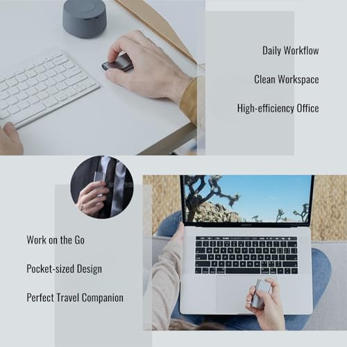 Cheerdots1 Wireless Touchpad Mouse and Presenter Laser Pointer Remote, Dual Modes Bluetooth Low Latency Mouse, Type-C Rechargeable Optical Mouse for PC/Phones/Tablets/Windows/MacOS/Android/iOS