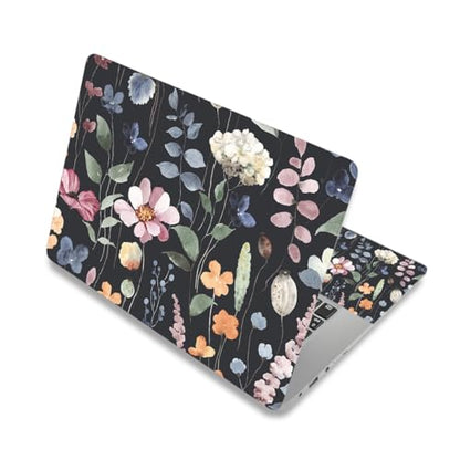 15.6" Laptop Skin Sticker Decal 12 13 13.3 14 15 15.4 15.6 inch Universal Notebook Skin Sticker Cover Personalized Art Decal Computer Protector, Black Flowers Plants - color: Black Flowers Plants