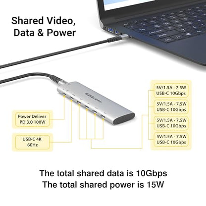 INC. USB Type-C Slim HUB GEN 2 Adapter 6-in-1 - style: 6-in-1
