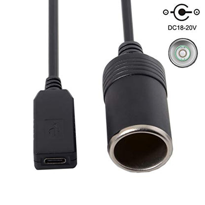 chenyang CY USB-C Type-C to DC 20V Power Adapter USB-C to Cigarette Lighter Car Receptacle 65W Charger Cable - style: For Car 20V