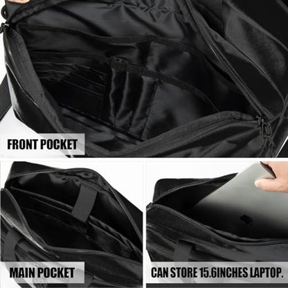 Messenger bag Laptop bag Briefcase Molle system Tactical style Detachable shoulder strap Shoulder Bags - color: Black 02