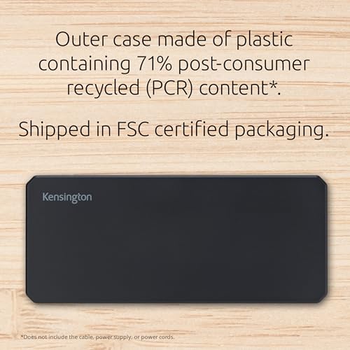 Kensington SD3210U3 USB-C® 10Gbps Triple Video Driverless Dock 100W PD - DP/HDMI - Windows, Supporting Thunderbolt™ 5, Thunderbolt™ 4, USB4®, and USB-C® Alt Mode laptops with up to three 4K (K32802NA)