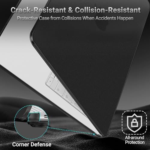 MOSISO Compatible with MacBook Neo Case 13 inch 2026 A3404 A18 Pro Chip | 4 in 1 Kit Ultra-Thin Exact-Fit Scratches&Fingerprints Resistant Protective Hard Shell Matte Case Cover, Black Clear - color: Black Clear