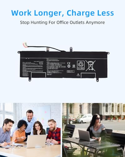70Wh C41N1901 Laptop Battery Replacement for Asus ZenBook Duo UX481 UX481FA UX481FL UX481FLY UX481F X481FL UX481FL-BM002T UX481FA-BM020R UX481FL-BP1505T Series Notebook 15.4V high Performance - style: C41N1901