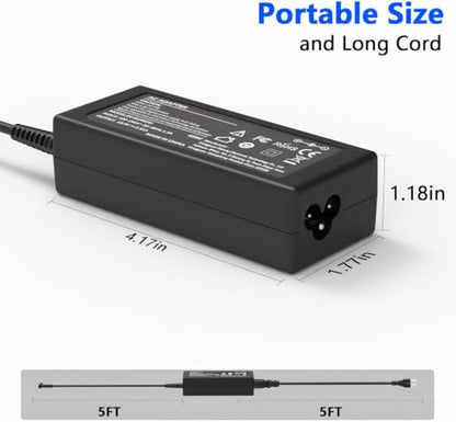 Replacement for HP Laptop Charger 45W Blue Tip Power Adapter | Compatible with HP AI 17 17-cn5037nr,17t-cn300/cn400,17z-cp300/cp200
