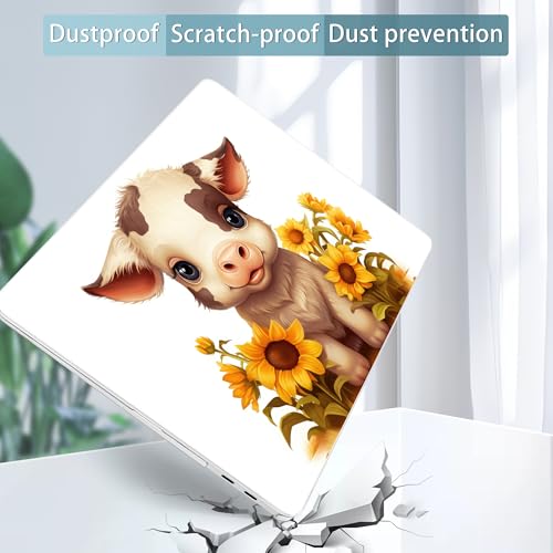 Mektron Printed Case for 2025 Microsoft Surface Laptop Windows 11 Copilot+ PC Surface Laptop 13 inch Touchscreen Display Cover Fits Model 2095, Cute Cow - color: Cute Cow