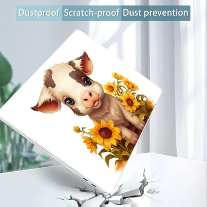 Mektron Printed Case for 2025 Microsoft Surface Laptop Windows 11 Copilot+ PC Surface Laptop 13 inch Touchscreen Display Cover Fits Model 2095, Cute Cow - color: Cute Cow