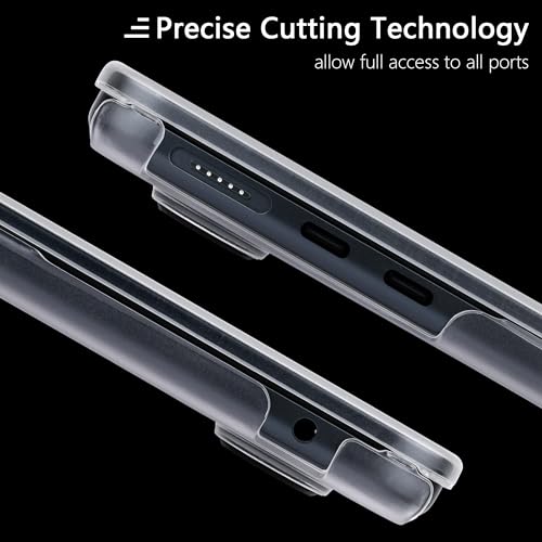 MEEgoodo for MacBook Air M5/M4/M3/M2 13 inch Case 2026-2022, Fit Model A3449/A3240/A3113/A2681, Flexible Case for MacBook Air 13.6 inch with TPU Keyboard Cover & Webcam Cover & OTG Adapter, Clear - color: Clear