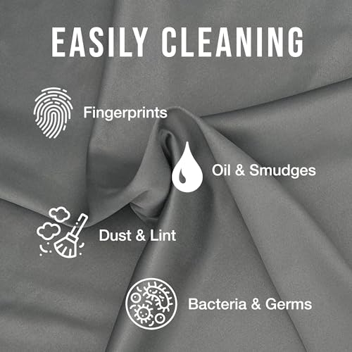 JUNRO 3-Pack 16x16 Inch Extra Large Lint-Free Microfiber Cleaning Cloths for Laptop, LCD TV, Computer Screen, Monitor, Tablet, Camera Lens, Glass, Telescope, iPhone, iPad, Other Delicate Surfaces