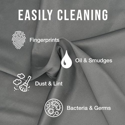 JUNRO 3-Pack 16x16 Inch Extra Large Lint-Free Microfiber Cleaning Cloths for Laptop, LCD TV, Computer Screen, Monitor, Tablet, Camera Lens, Glass, Telescope, iPhone, iPad, Other Delicate Surfaces