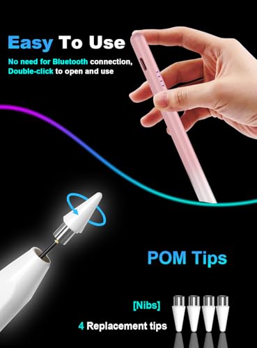 Stylus Pen for Android Tablet/Phone Fast Charge Stylus Pen for iPhone Magnetic Active Pencil Compatible with Samsung A9+/A11+, Switch and Other Smartphone and Tablet Devices-Gradient Pink - color: Gradient Pink