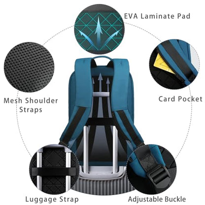 hk Backpack for Men Business Slim Laptop Bag | Anti Theft Travel Backpacks 15.6 Inch Laptop Water Resistant Computer Bag for Work Office College, Blue