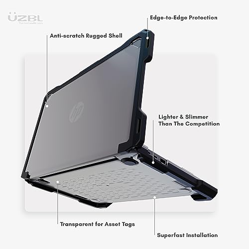 UZBL Case for HP Chromebook x360 11 G4 Education Edition, Clear Rugged Protective Hard Shell Case Cover, Classroom and Student-Proof Protection