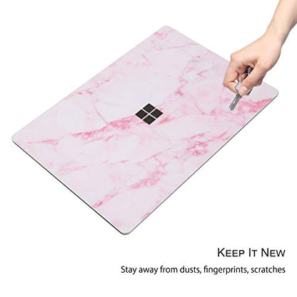 Ultra Thin Protective Cover Skin Decal Sticker for Microsoft Surface Laptop 5 (2022 Release)/Laptop 4, Easy Apply, Anti-Scratch, Residue Free Vinyl Skin [Pink Marble] - color: Pink Marble, size: Surface Laptop5/4/3-13.5''