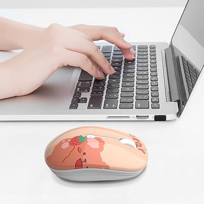 JUHOO Wireless Mouse with Nano Receiver for PC, Laptop, Notebook, Computer, MacBook, Less Noise, Portable Mobile Optical Mice - style: Kerry Bear