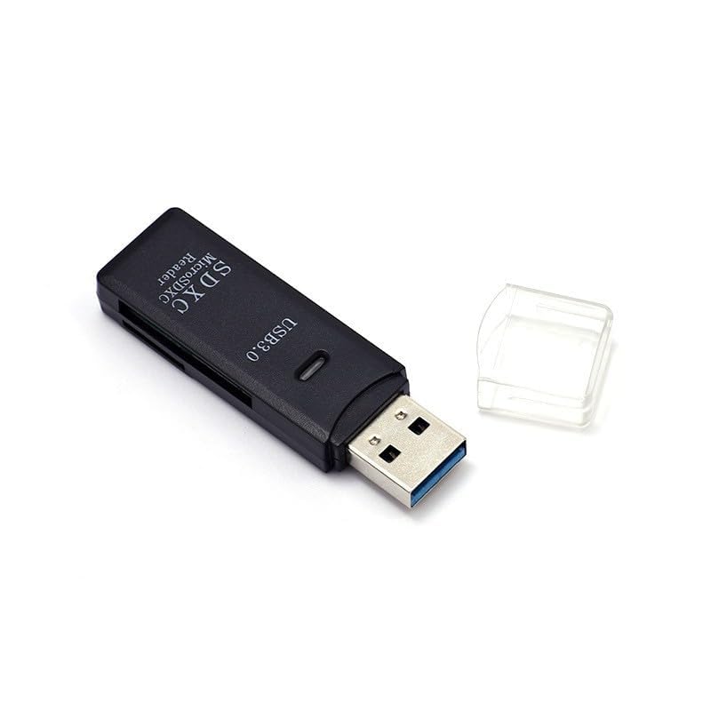 USB 3.0 2 in 1 HighSpeed Memory Card Reader Adapter for Micro SD SDXC TF T-Flash,for PC, Micro SD Card to USB Adapter for Camera Memory Card Reader, Wansurs Card Reader for Laptop