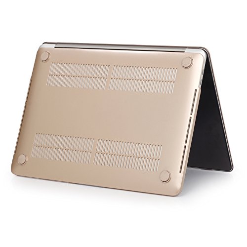 Se7enline for MacBook Pro 13 inch Case M2/M1 2026-2020 A2338,Gold | Hard Shell Laptop Case Washable Keyboard Cover Skin Anti-Scratch Anti-Drop Heat Dissipation Full Port Access Slim Lightweight - color: Gold