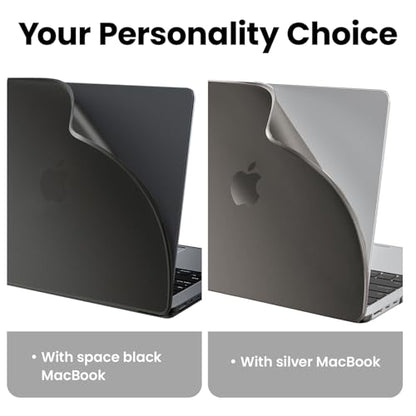BlueSwan Flexible Case for MacBook Pro 13 inch, M2 M1 2022-2016 | Anti-Scratch Protective Laptop Cover with Grippy Matte Texture, Seamless Fit and Lightweiht, Frosted Black - color: Frosted Black, size: Pro 13-inch (2018-2022)