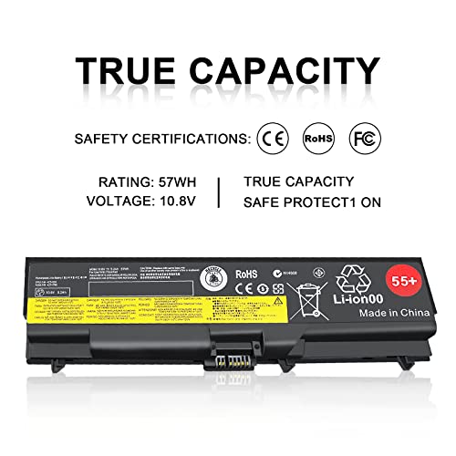 TSKYBEAR Laptop Battery Compatible with Lenovo ThinkPad T410 T510 T520 W510 W520 L412 L420 L512 SL410 SL510 50+ Battery fits P/N 0A36303 42T4799 42T4751 42T4235 42T4753 42T4796 - size: T410 T510