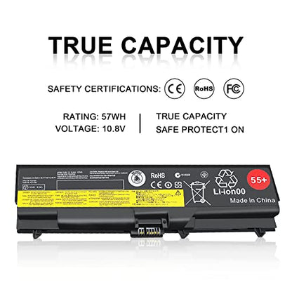 TSKYBEAR Laptop Battery Compatible with Lenovo ThinkPad T410 T510 T520 W510 W520 L412 L420 L512 SL410 SL510 50+ Battery fits P/N 0A36303 42T4799 42T4751 42T4235 42T4753 42T4796 - size: T410 T510