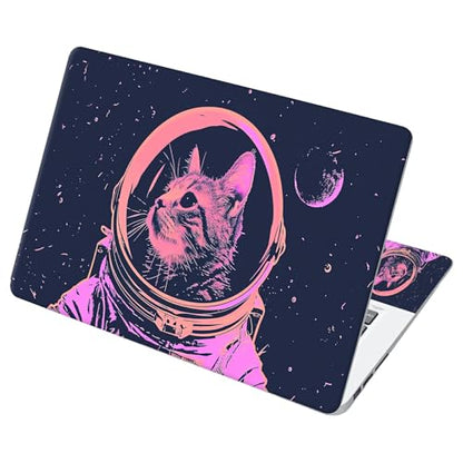 Universal Laptop Skin Sticker with 2 Wrist Pad Decals, 3-Piece Removable Vinyl Laptop Cover, Astronaut Cat Waterproof Anti-Scratch, Easy-Trim Fit for 13.3" 14" 15.6" Laptops - color: Astronaut Cat