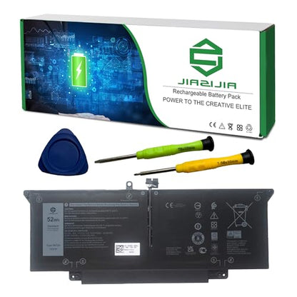 JHT2H Laptop Battery Replacement for Dell Latitude 7310 7410 2-in-1 Series Notebook 04V5X2 4V5X2 07CXN6 7CXN6 7.6V 52Wh 6500mAh - size: 11.4*5.3*1.2inch JHT2H