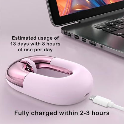 Travel Mouse Blue Wireless Mouse for Laptop. Bluetooth Silent Mouse | Rechargeable Portable Cute Donut Mice Dual Mode & 2.4G, 1200 DPI for Mac, iPad, PC - color: Blue