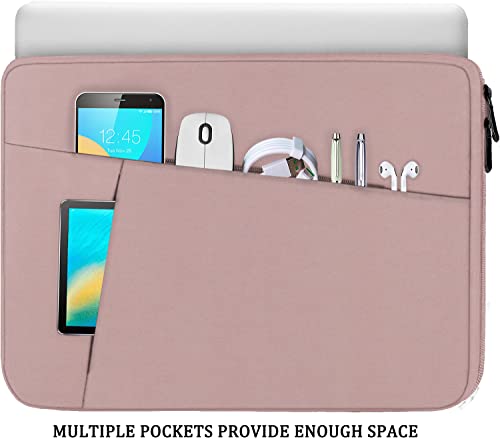Laptop Sleeve Case 15.6 inch, Durable Shockproof Protective Computer Carrying Cover with Front Pocket, Briefcase Handbags Laptop Sleeve Bag for 15.6 inch HP, Dell, Acer, Asus, Notebook, Pink - color: Pink, size: 15.6 inch