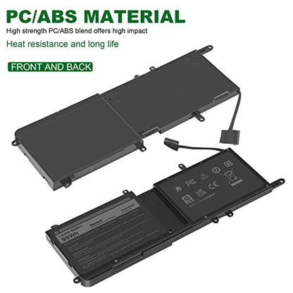 9NJM1 Battery Replacement for Dell Alienware 17 R4 R5 15 R3 R4 Alienware 15 2018 ALW17C-D1758 P31E P31E001 P31E002 P69F P69F001 P69F002, HF250 0HF250 0MG2YH 9NJMI 44T2R MG2YH 01D82 546FF HF25D 0546FF - size: 11.34*4.21*0.51inch