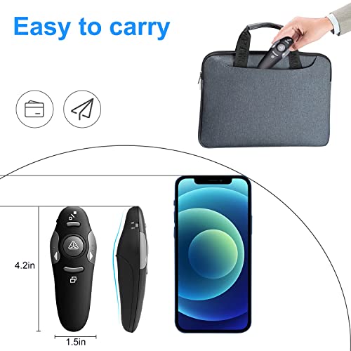 (4 Units) Wireless Presentation Clicker for PowerPoint, Wireless Presenter Remote with Laser Pointer Slide Clickers for Mac/Windows/Linux, Computer/Laptop, Google Slide/PPT/Keynote - style: 4 Units