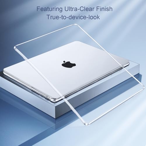 MOSISO Compatible with MacBook Air 15 inch Case M5 M4 M3 M2 2026 2025-2023 | Model A3448 A3241 A3114 A2941, Scratch-Resistant Ultra-Thin Protective Hard Shell Case Cover, Crystal Clear - color: Crystal Clear