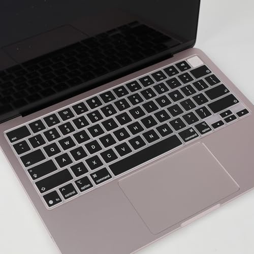 Allinside Keyboard Cover for 2026 MacBook Neo 13-inch A3404 (A18 Pro) & MacBook Air 13"/15" and MacBook Pro 14"/16" (M5 Chip), Premium Silicone Keyboard Protector Skin, US ANSI Layout, Black - color: Black