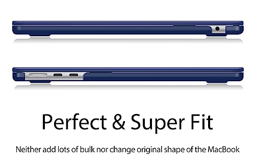 UESWILL Case for MacBook Air (15 inch, M2 M3 M4 M5, 2023 2024 2025 2026) Model A3448 A3241 A3114 A2941, Matte Hard Shell Cover + Microfiber Cloth, Navy Blue - color: Navy Blue, size: MacBook Air 15" (M2 M3 M4 M5)