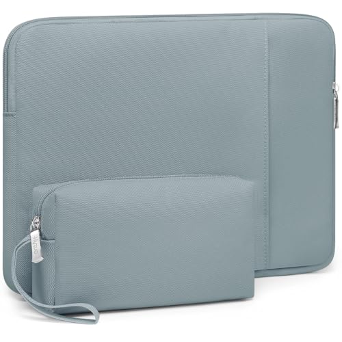 HYZUO 14-15 Inch Laptop Case Sleeve Bag Set for MacBook Air M5, Ash Blue | for MacBook Air 15 M5 A3448 M4 M3 M2 2026-2023, MacBook Pro 15, XPS 14/15 Plus, Case for 14 15 Surface HP Lenovo Asus Acer - color: Ash Blue, size: 14-15 Inch